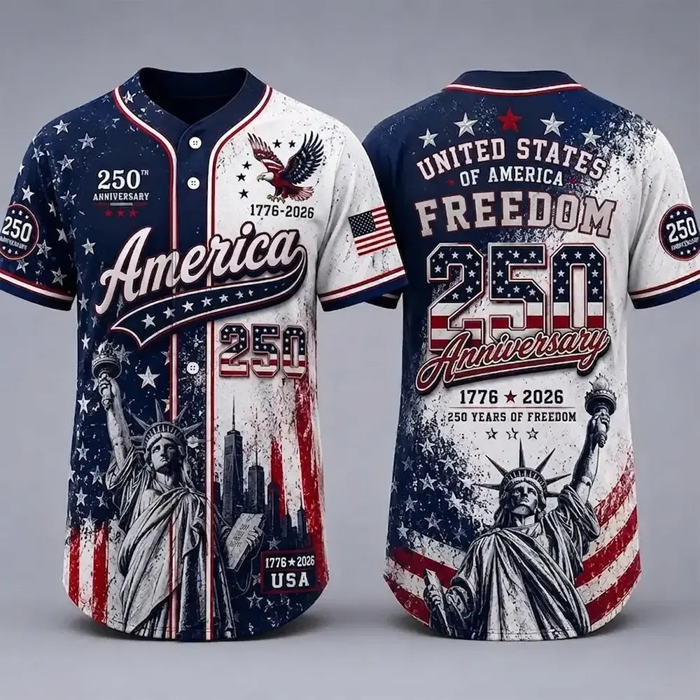 America 250 Years Of Freedom Button-Up Shirt