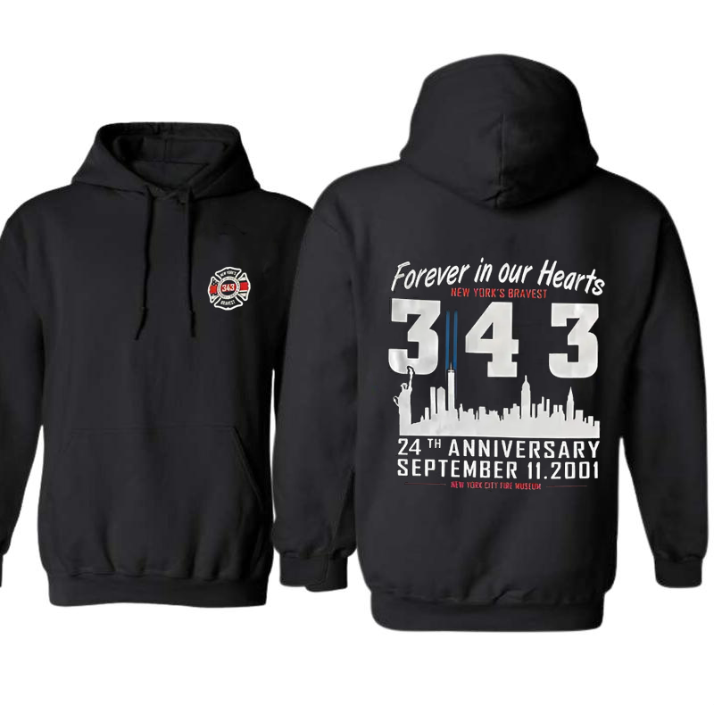New York Firefighter Memorial 343 9/11 Tribute Remembrance T-Shirt/Sweatshirt/Hoodie