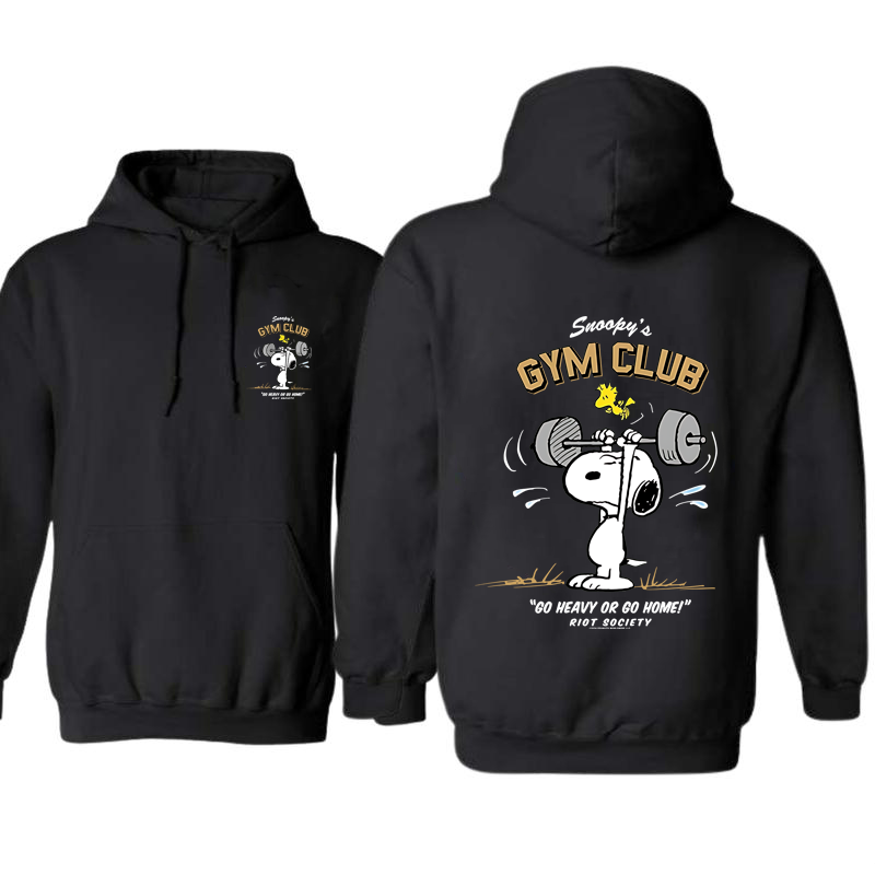 Snoopy Go Heavy or Go Home Gym Club Graphic T-Shirt/Sweatshirt/Hoodie