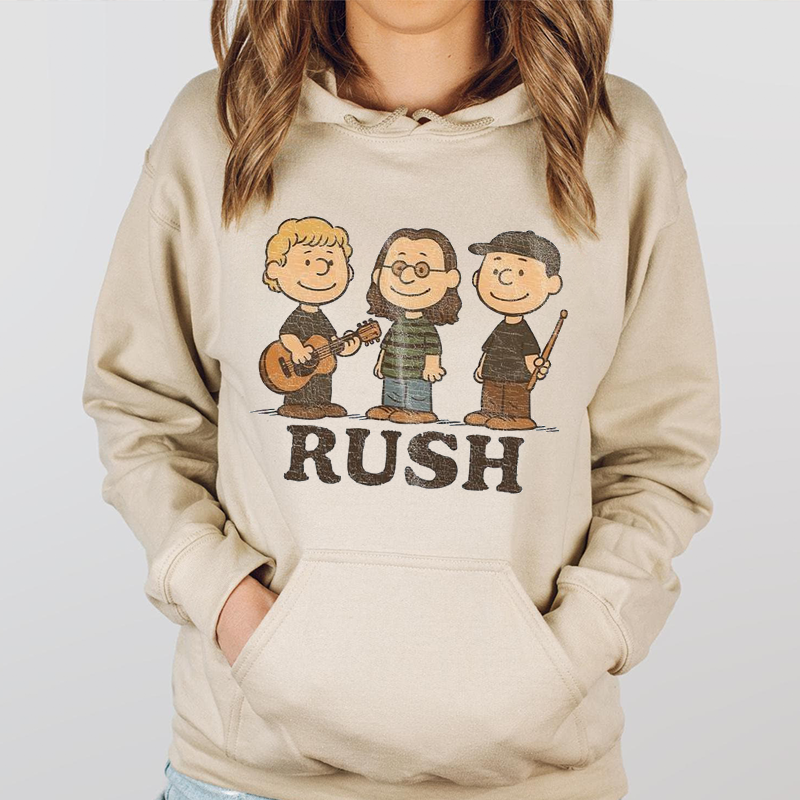 Rush Band Cartoon Retro Rock Concert Graphic T-Shirt/Sweatshirt/Hoodie