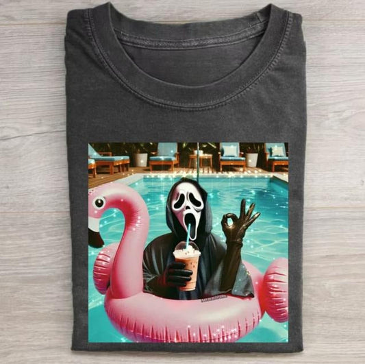 Vintage Halloween Ghost Face Ok Graphic T-Shirt/Sweatshirt/Hoodie