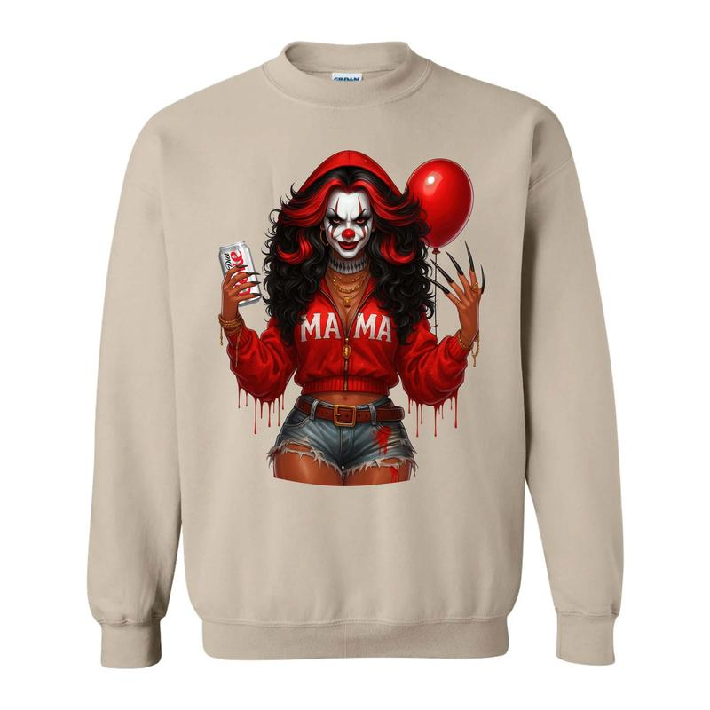 Spooky Black Mama Halloween Cool Gift For Mom/Wife T-Shirt/Sweatshirt/Hoodie