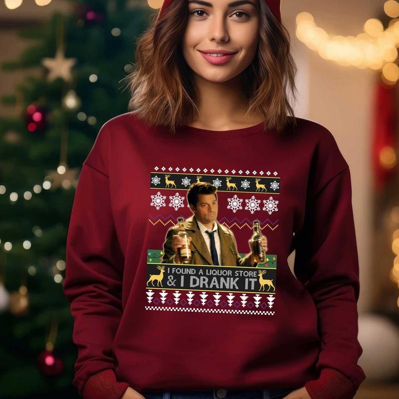 I Found A Liquor Store And I Drank It Ugly Christmas Funny T-Shirt / Sweatshirt / Hoodie