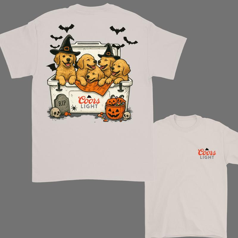 Golden Retriever Beer Halloween Dog Graphic T-Shirt/Sweatshirt/Hoodie