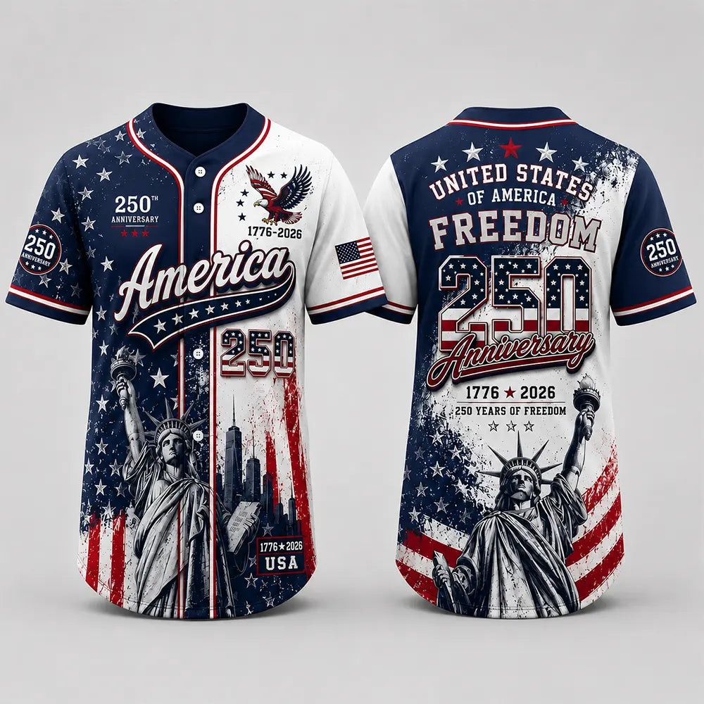 America 250 Years Of Freedom Button-Up Shirt