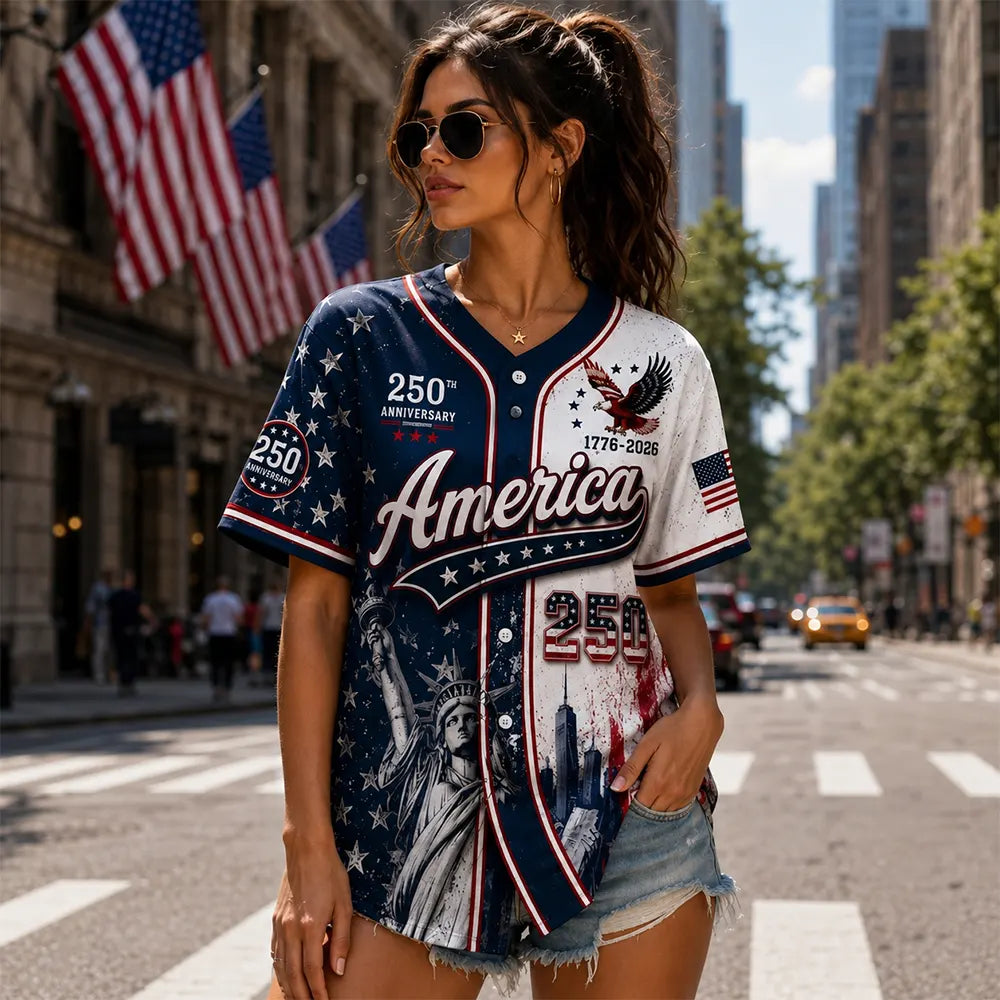 America 250 Years Of Freedom Button-Up Shirt