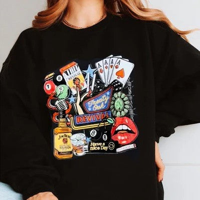 REVIVAL Casino Retro Collage Graphic T-Shirt/Sweatshirt/Hoodie