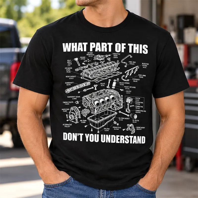 Engine Diagram Mechanic Humor T-Shirt / Sweatshirt / Hoodie