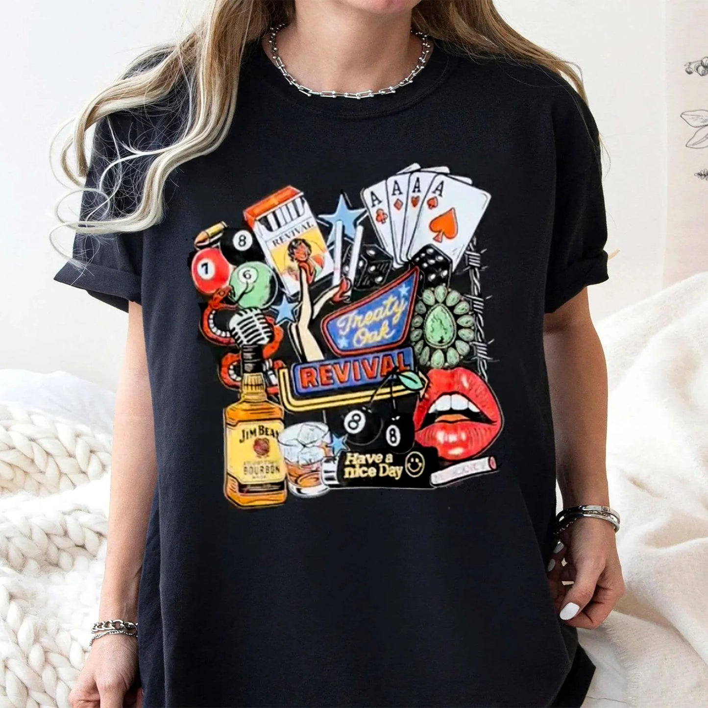 REVIVAL Casino Retro Collage Graphic T-Shirt/Sweatshirt/Hoodie