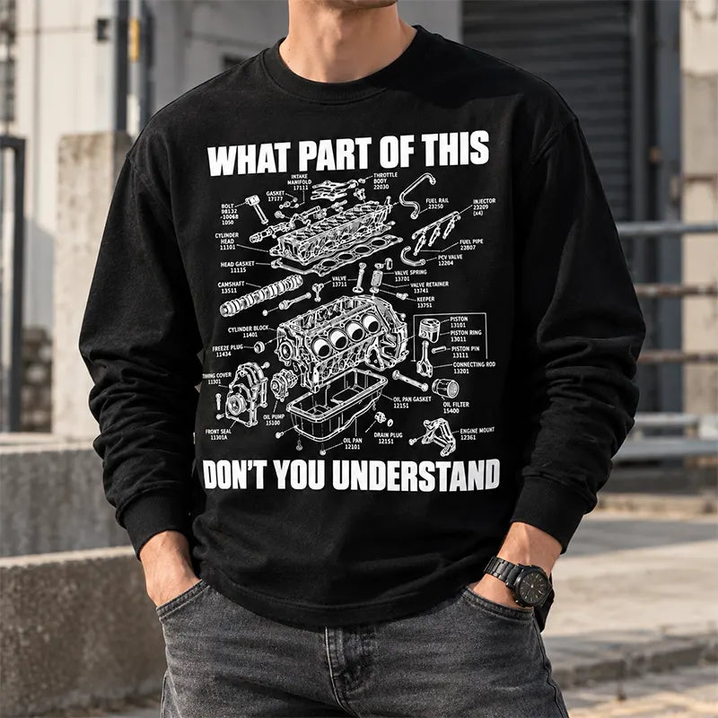Engine Diagram Mechanic Humor T-Shirt / Sweatshirt / Hoodie