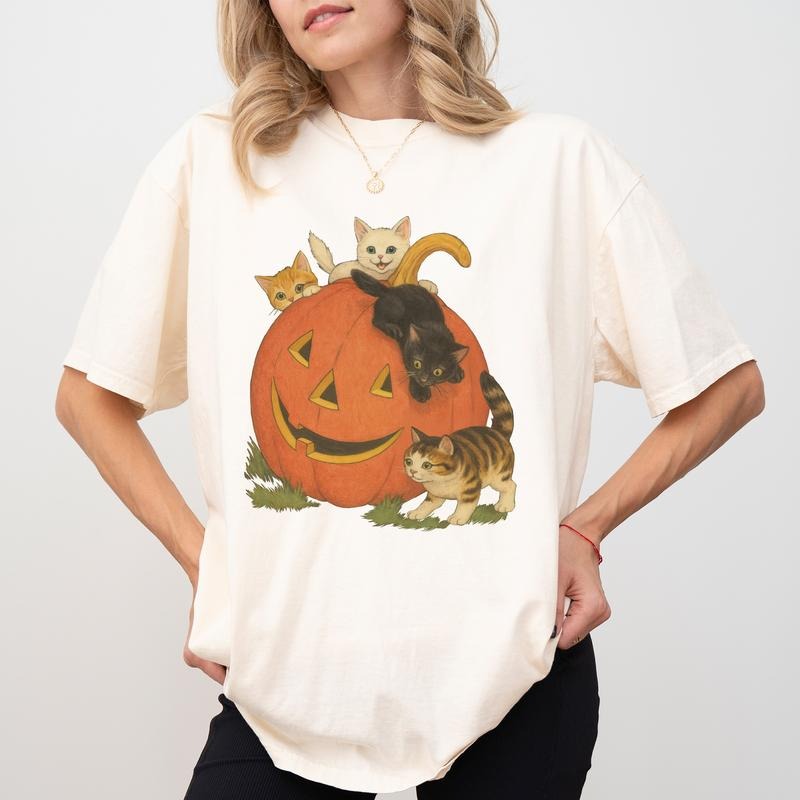 Vintage 90s Cat Halloween T-Shirt/Sweatshirt/Hoodie