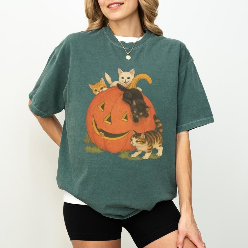 Vintage 90s Cat Halloween T-Shirt/Sweatshirt/Hoodie