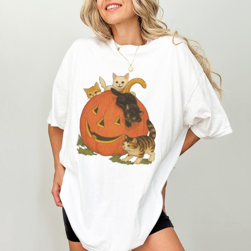 Vintage 90s Cat Halloween T-Shirt/Sweatshirt/Hoodie