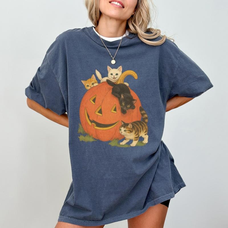 Vintage 90s Cat Halloween T-Shirt/Sweatshirt/Hoodie