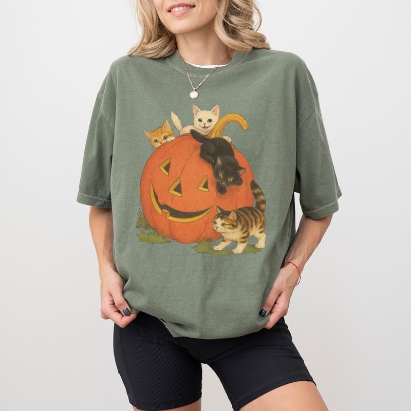 Vintage 90s Cat Halloween T-Shirt/Sweatshirt/Hoodie