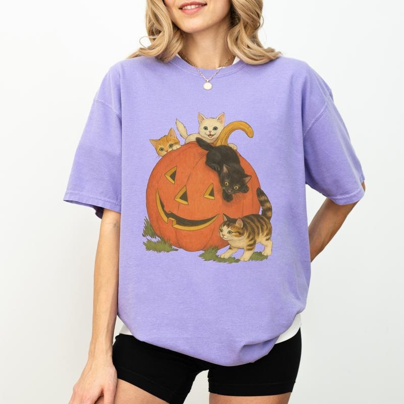 Vintage 90s Cat Halloween T-Shirt/Sweatshirt/Hoodie