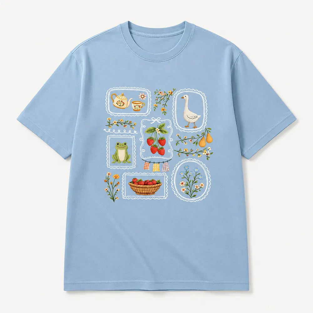 Whimsical Cottage Garden Friends T-Shirt / Sweatshirt / Hoodie