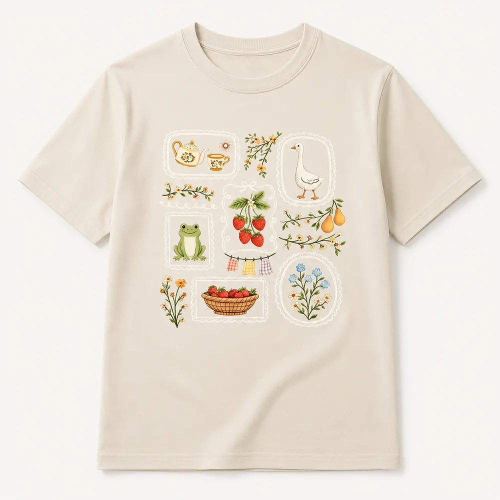 Whimsical Cottage Garden Friends T-Shirt / Sweatshirt / Hoodie