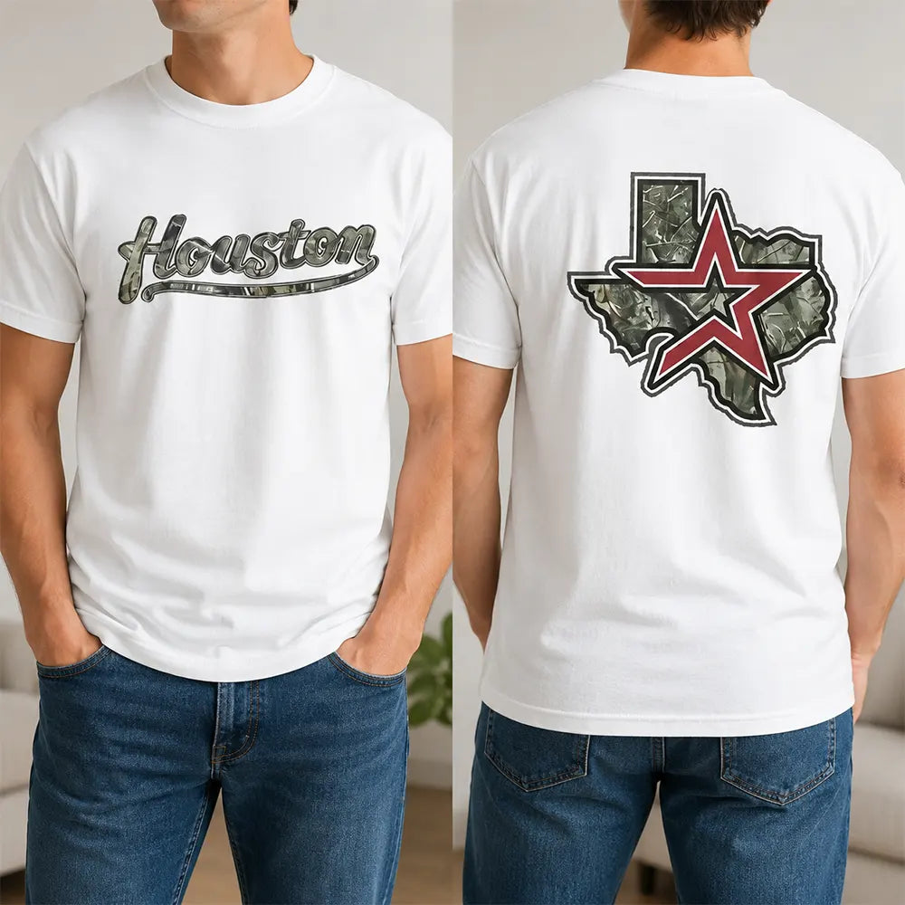 Houston Texas Camo Lone Star Graphic T-Shirt / Sweatshirt / Hoodie