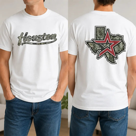Houston Texas Camo Lone Star Graphic T-Shirt / Sweatshirt / Hoodie
