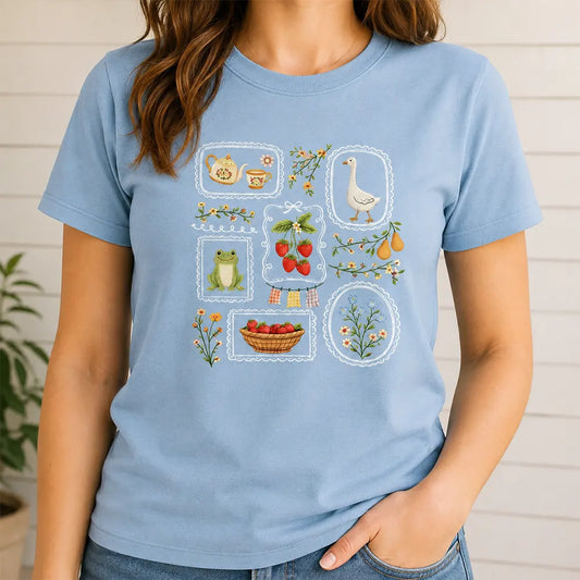 Whimsical Cottage Garden Friends T-Shirt / Sweatshirt / Hoodie