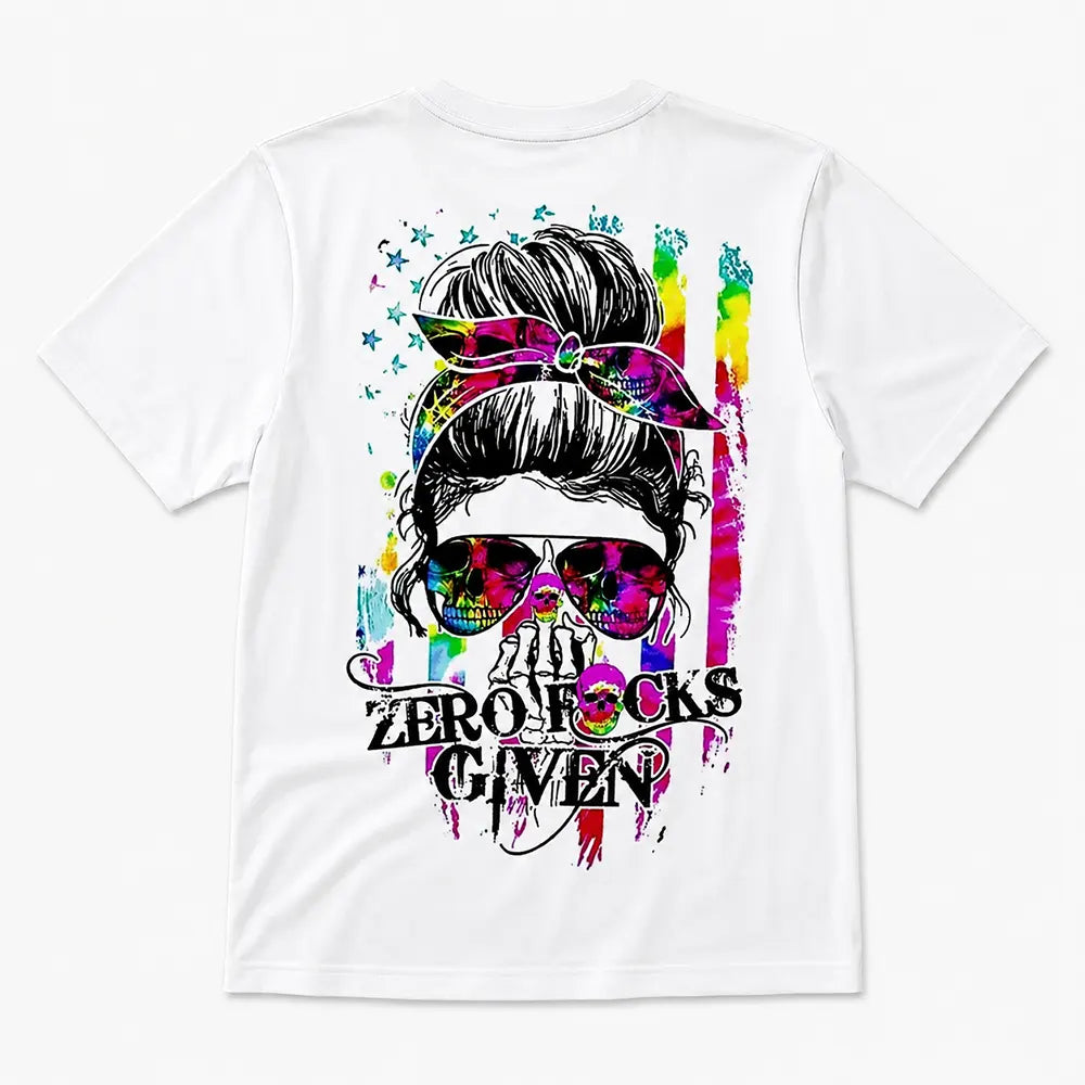 Zero Fcks Given Skull Girl T-Shirt / Sweatshirt / Hoodie