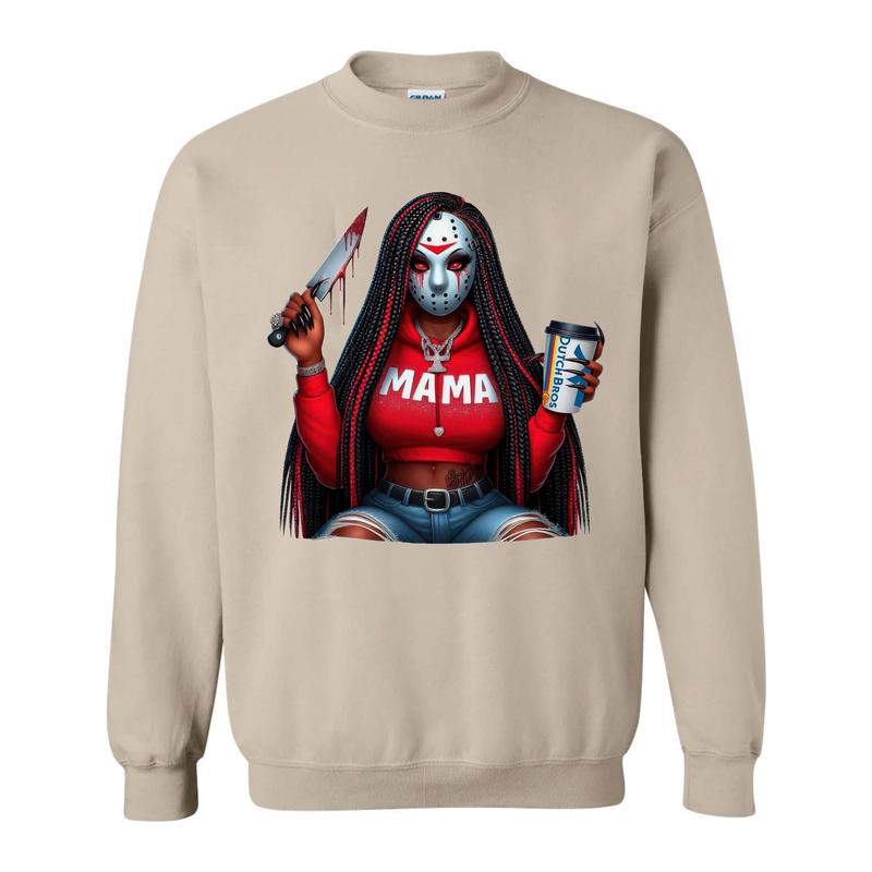 Spooky Black Mama Halloween Cool Gift For Mom/Wife T-Shirt/Sweatshirt/Hoodie