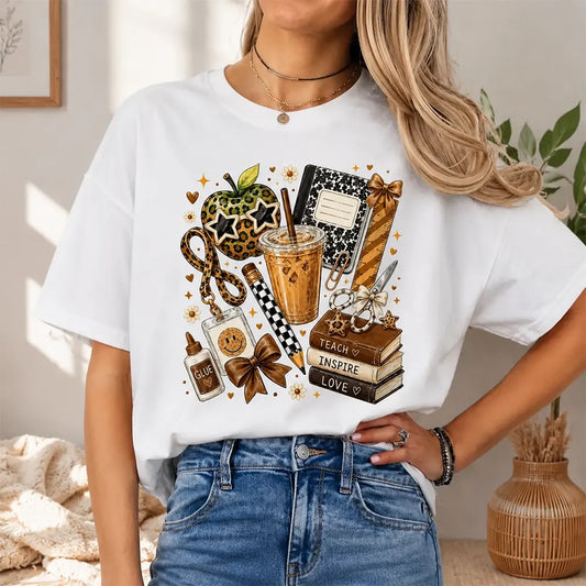 Teach Inspire Love Teacher Essentials T-Shirt / Sweatshirt / Hoodie