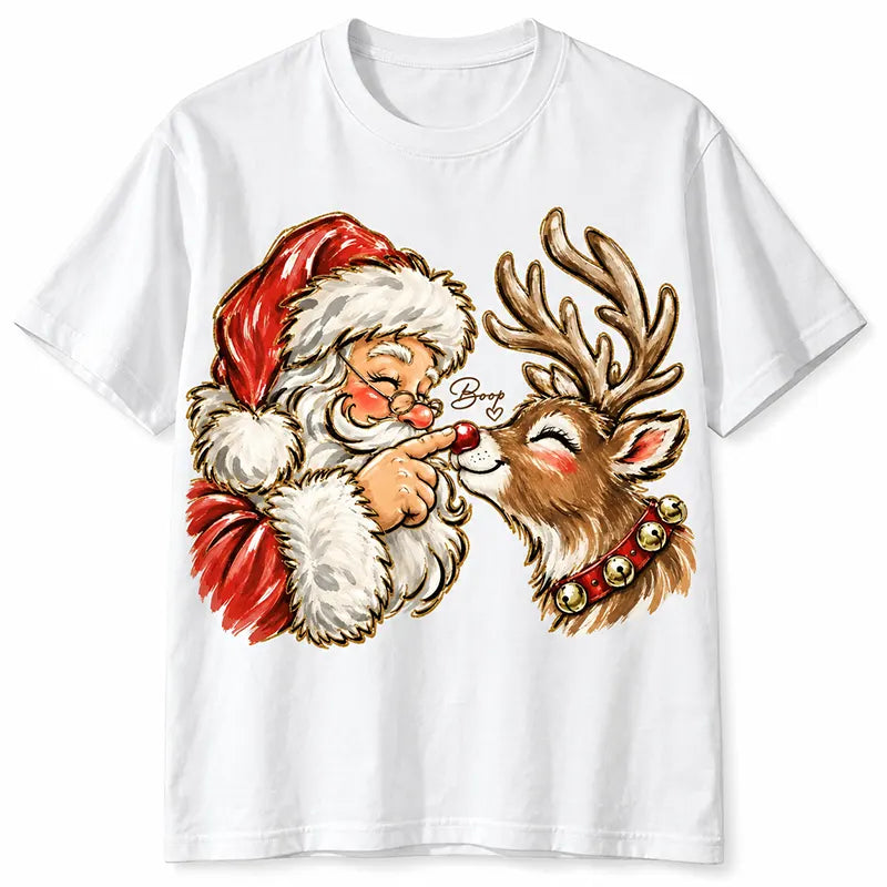 Santa Boop Reindeer Christmas T-Shirt / Sweatshirt / Hoodie