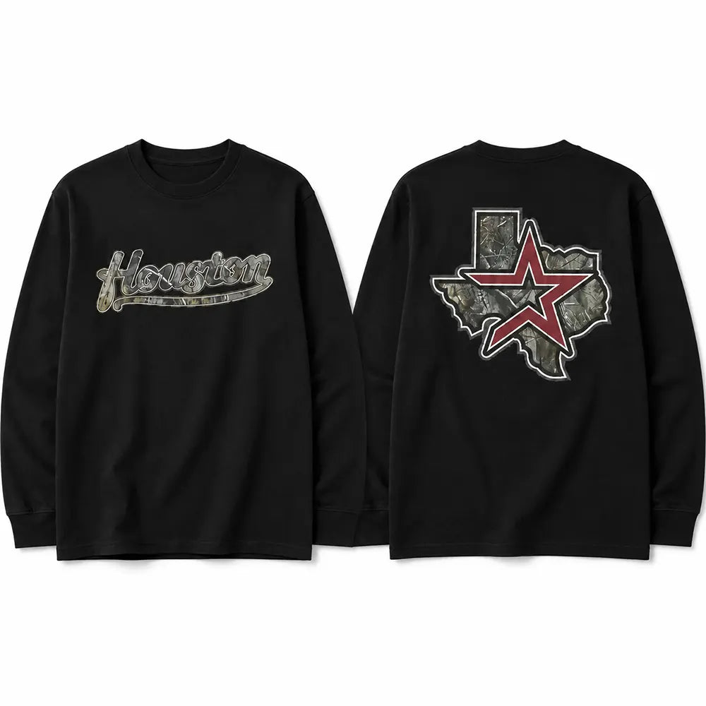 Houston Texas Camo Lone Star Graphic T-Shirt / Sweatshirt / Hoodie