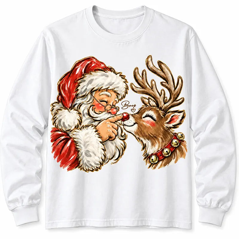 Santa Boop Reindeer Christmas T-Shirt / Sweatshirt / Hoodie
