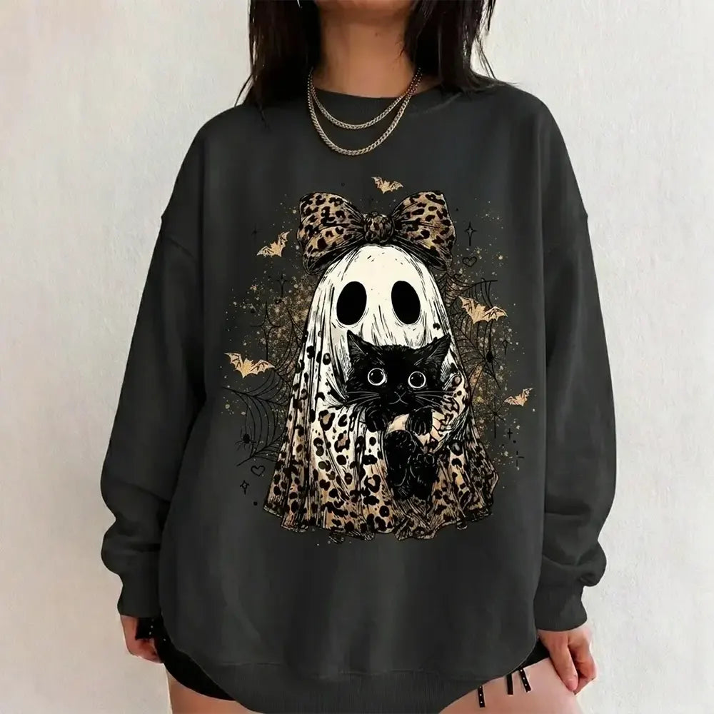 Leopard Ghost And Black Cat T-Shirt / Sweatshirt / Hoodie