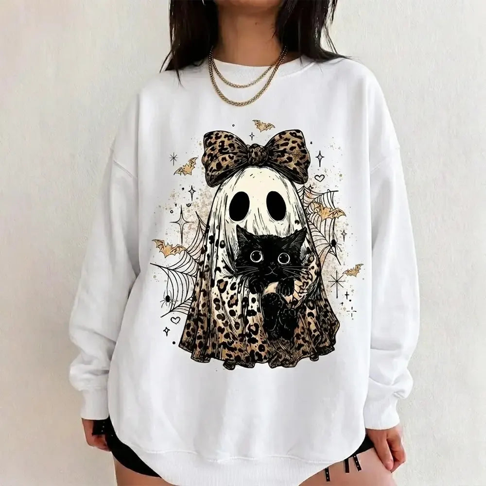 Leopard Ghost And Black Cat T-Shirt / Sweatshirt / Hoodie