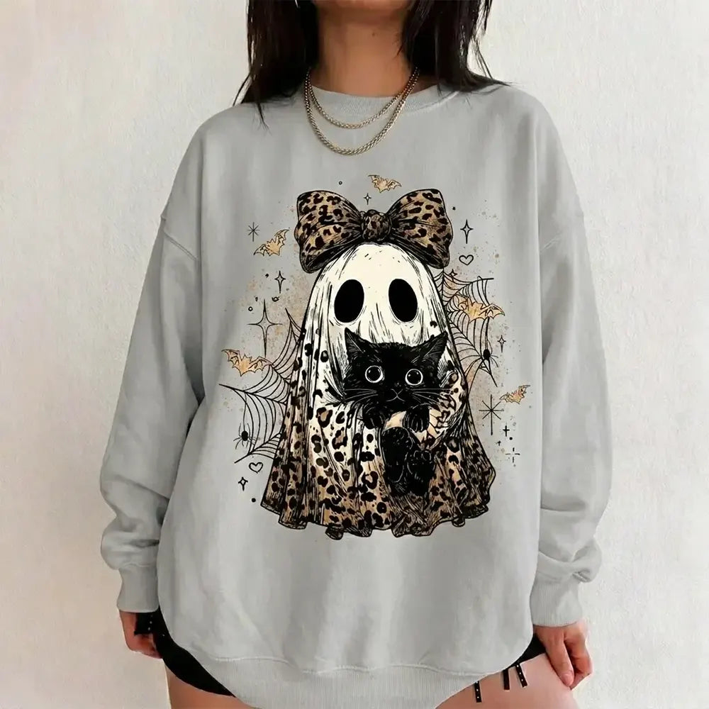 Leopard Ghost And Black Cat T-Shirt / Sweatshirt / Hoodie