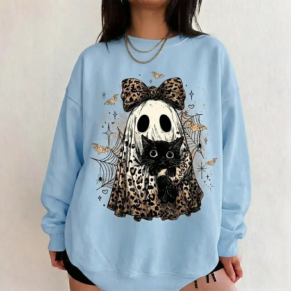 Leopard Ghost And Black Cat T-Shirt / Sweatshirt / Hoodie