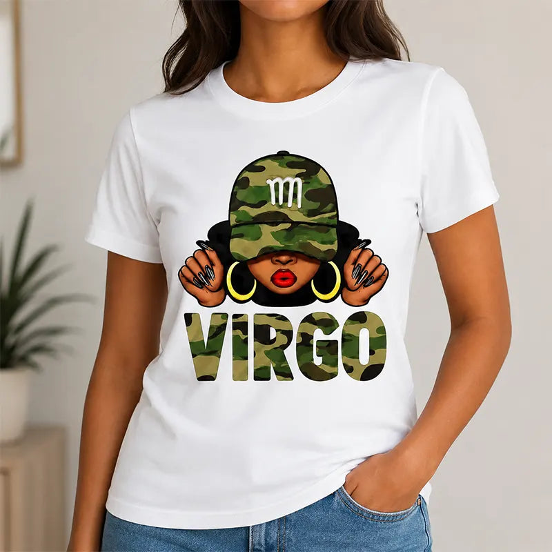 Virgo Camo Girl T-Shirt / Sweatshirt / Hoodie