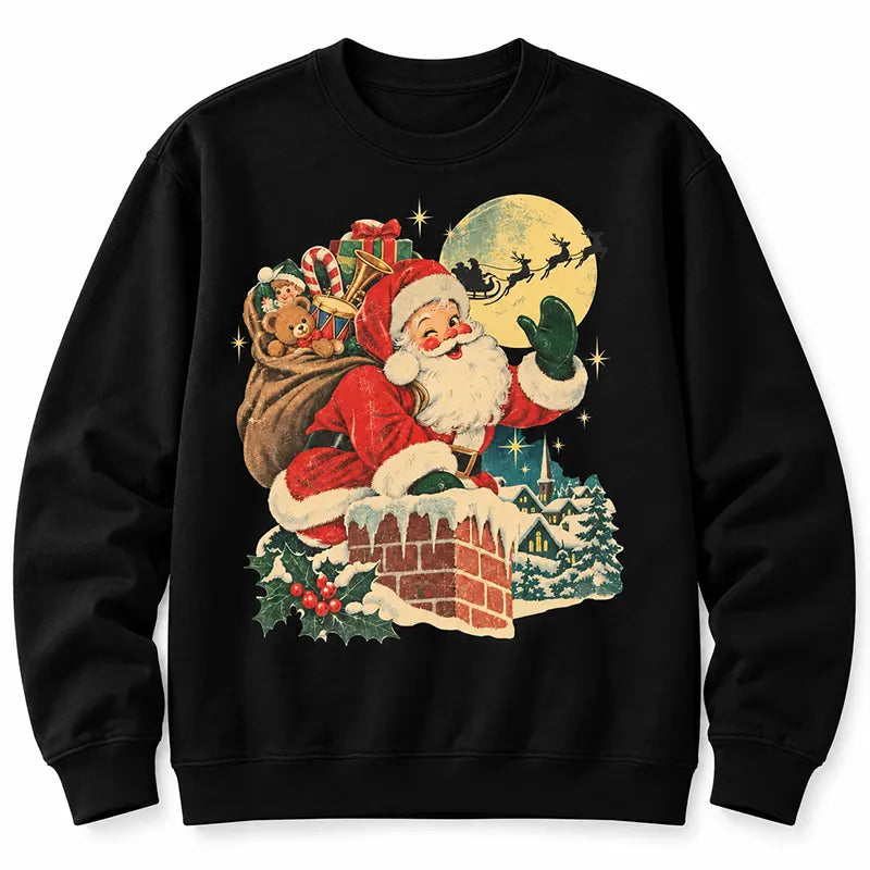 Vintage Santa Chimney Christmas T-Shirt / Sweatshirt / Hoodie