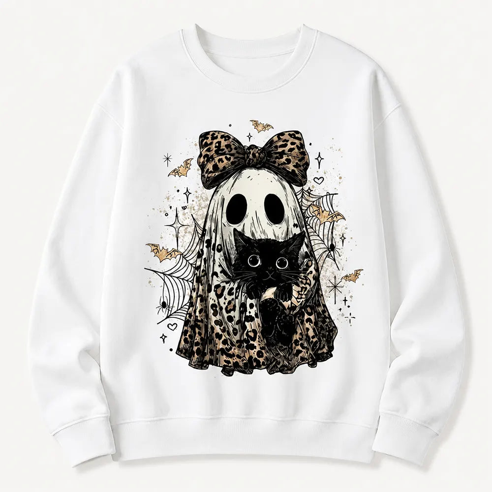 Leopard Ghost And Black Cat T-Shirt / Sweatshirt / Hoodie