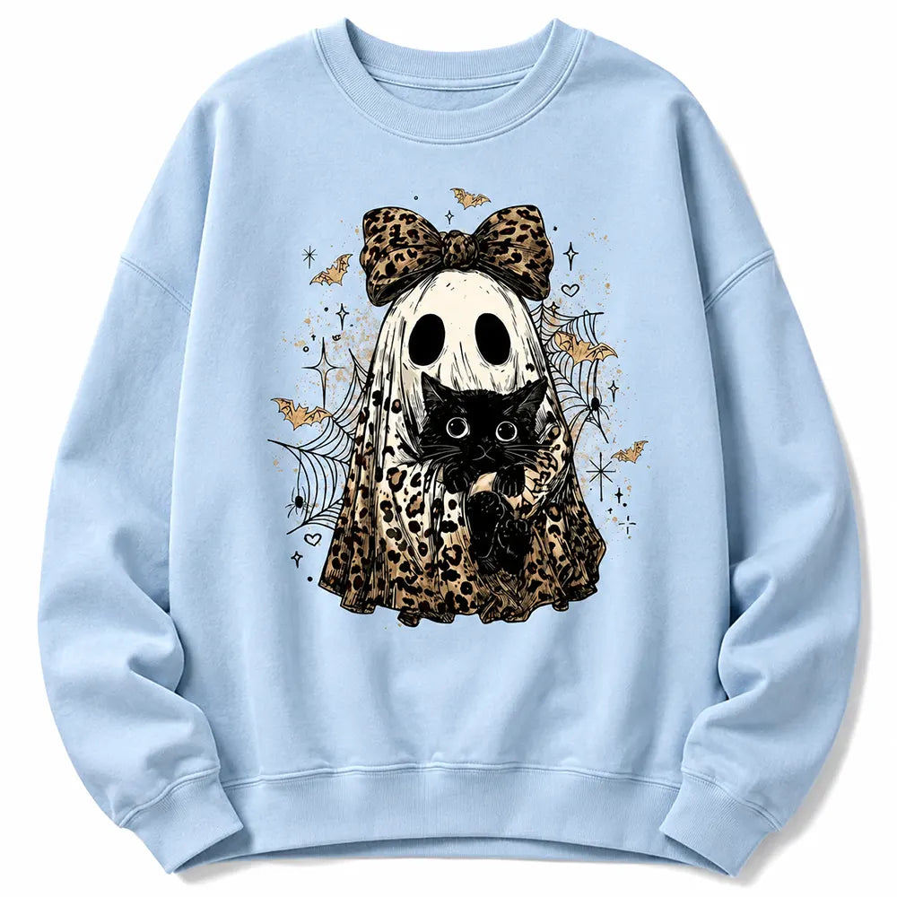 Leopard Ghost And Black Cat T-Shirt / Sweatshirt / Hoodie