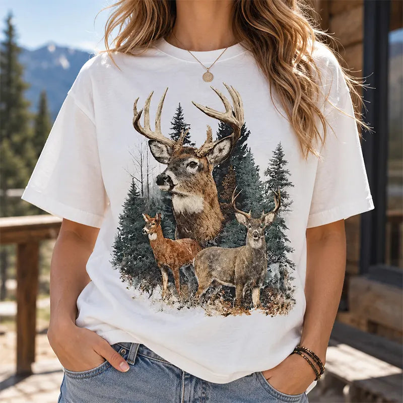 Vintage Forest Buck T-Shirt / Sweatshirt / Hoodie