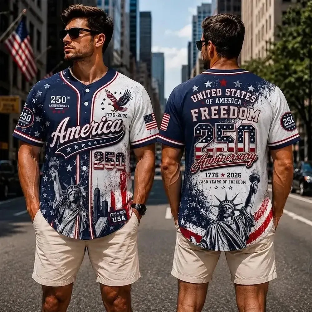 America 250 Years Of Freedom Button-Up Shirt