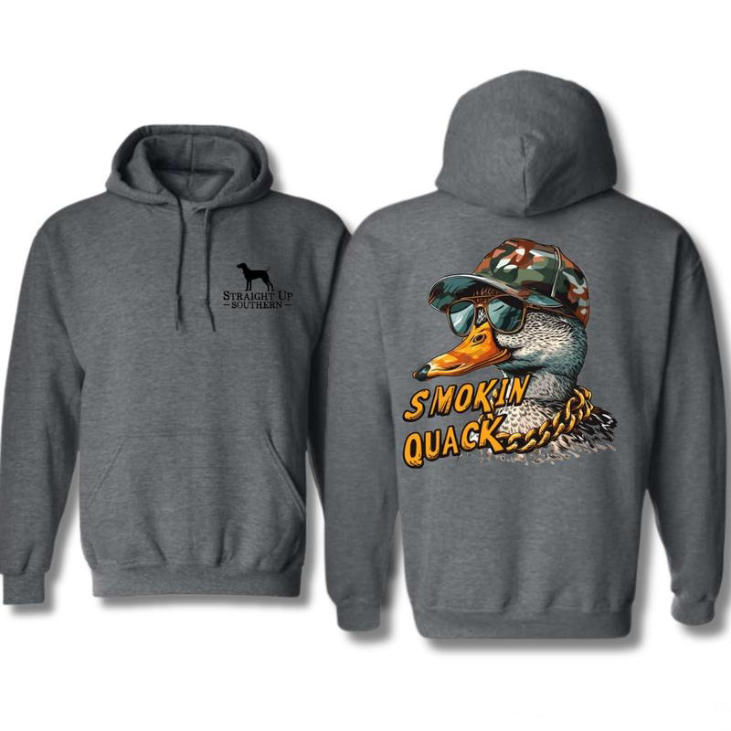 Rustic Hunting Graphic Smokin' Quack Duck Design T-Shirt/Sweatshirt/Hoodie