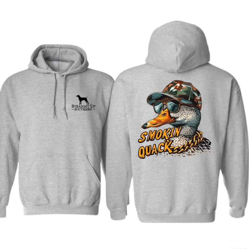 Rustic Hunting Graphic Smokin' Quack Duck Design T-Shirt/Sweatshirt/Hoodie