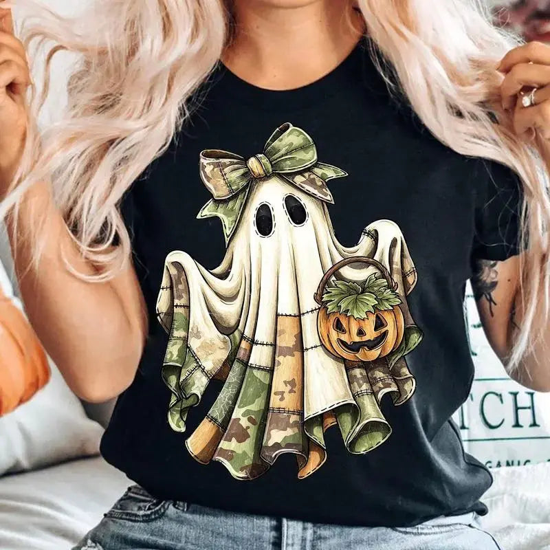 Camo Patchwork Ghost T-Shirt / Sweatshirt / Hoodie
