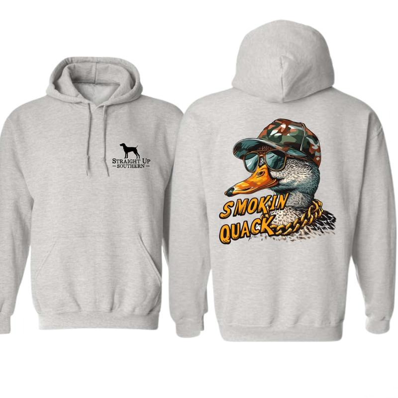 Rustic Hunting Graphic Smokin' Quack Duck Design T-Shirt/Sweatshirt/Hoodie