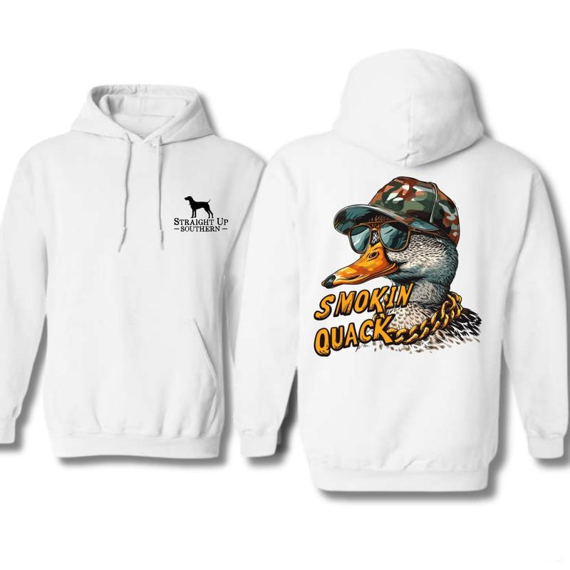Rustic Hunting Graphic Smokin' Quack Duck Design T-Shirt/Sweatshirt/Hoodie