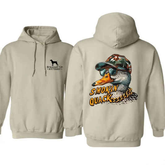 Rustic Hunting Graphic Smokin' Quack Duck Design T-Shirt/Sweatshirt/Hoodie
