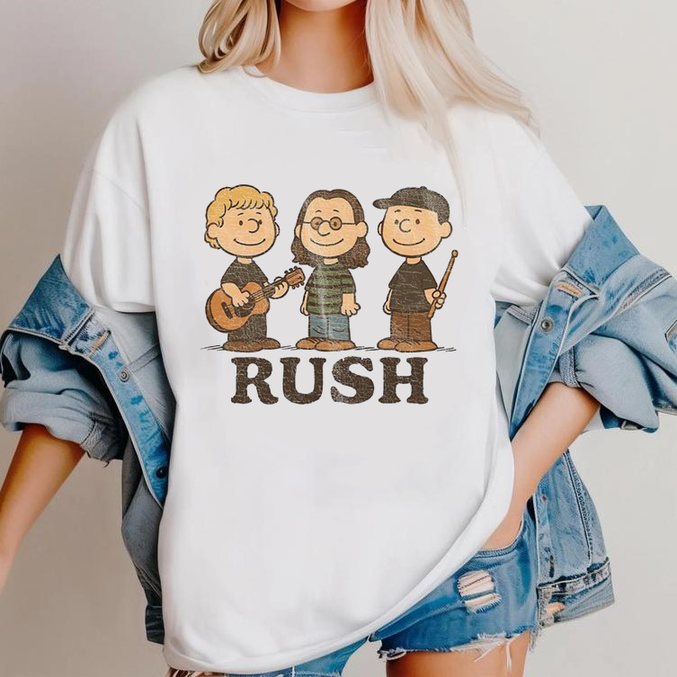 Rush Band Cartoon Retro Rock Concert Graphic T-Shirt/Sweatshirt/Hoodie