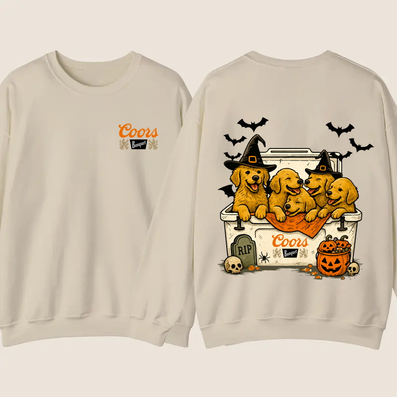 Golden Retriever Beer Halloween Dog Graphic T-Shirt/Sweatshirt/Hoodie