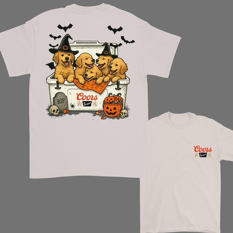 Golden Retriever Beer Halloween Dog Graphic T-Shirt/Sweatshirt/Hoodie